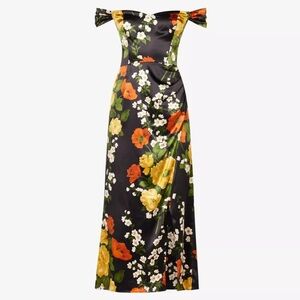 NWT Reformation Genesis Dress Black Floral in Size 6